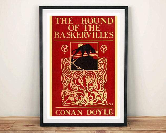 HOUND OF THE BASKERVILLES: Vintage Sherlock Holmes Book Cover Art Print - Pimlico Prints