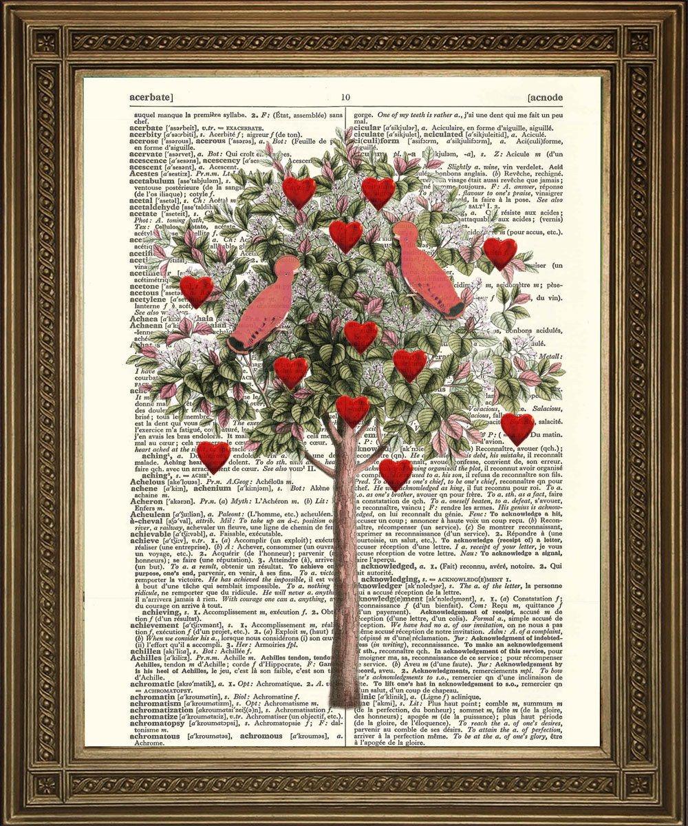 LOVE HEART TREE: Vintage Dictionary Page Art Print - Pimlico Prints