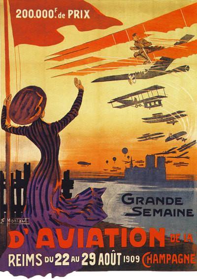 AVIATION TRAVEL POSTER: Vintage Airplane Advert Print - Pimlico Prints