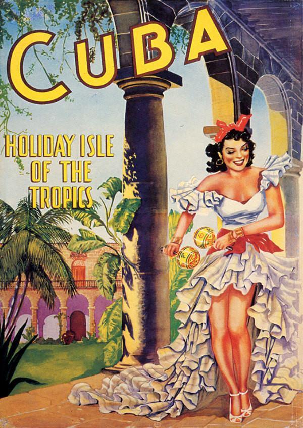 CUBA TRAVEL POSTER: Vintage Advert Art Print - Pimlico Prints