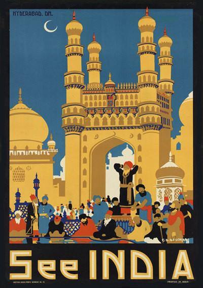 INDIA TRAVEL POSTER: Vintage Raj Advert - Pimlico Prints