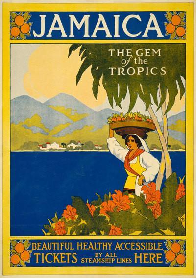 JAMAICA TRAVEL POSTER: Vintage Tropical Advert Art Print - Pimlico Prints