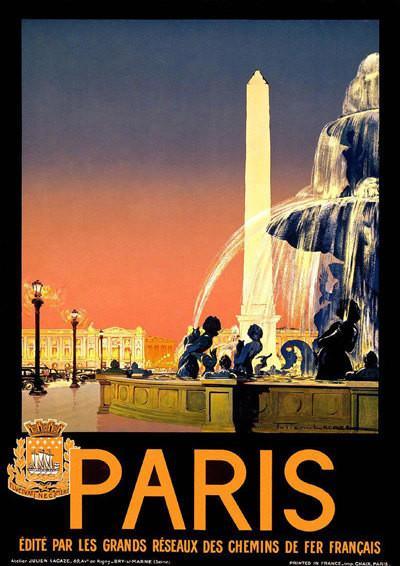 PARIS TRAVEL POSTER: Vintage French Advert Print - Pimlico Prints