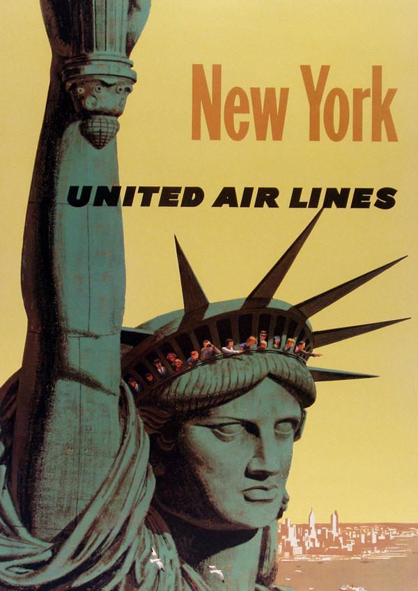 NEW YORK POSTER: Vintage Statue of Liberty Print - Pimlico Prints
