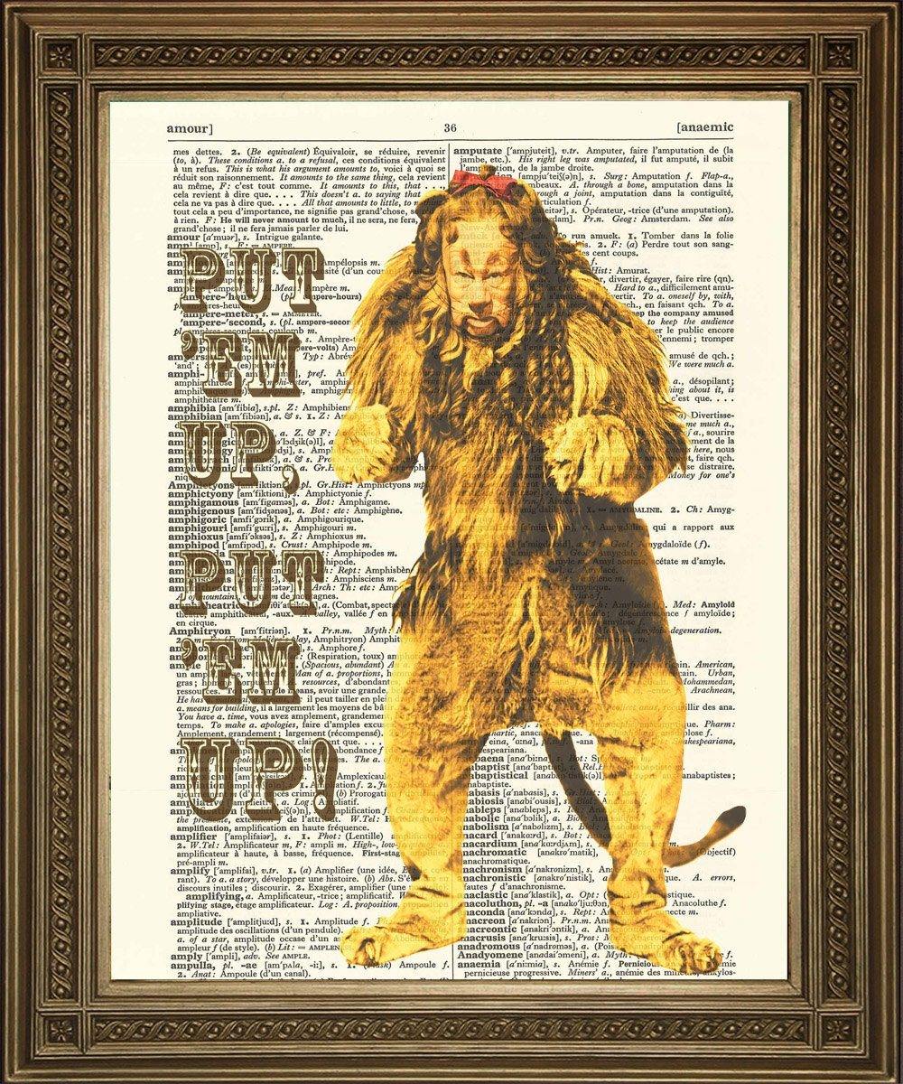 COWARDLY LION: Wizard of Oz Dictionary Print Art - Pimlico Prints