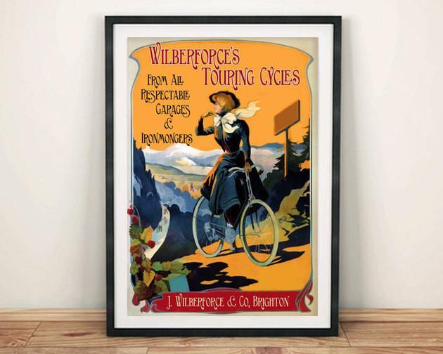 BICYCLE POSTER: Vintage Cycle Advert Print - Pimlico Prints