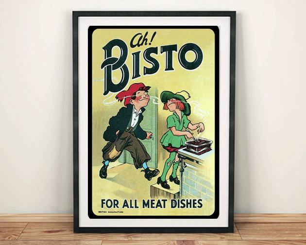 BISTO KIDS POSTER: Vintage Gravy Advert Art Print - Pimlico Prints