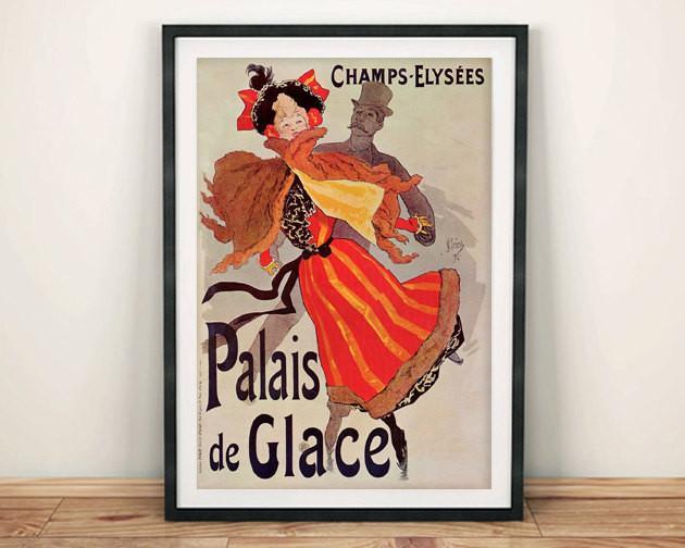 PALAIS de GLACE POSTER: Vintage French Advertisement Art Print - Pimlico Prints