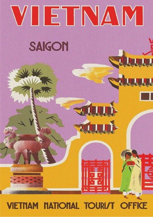 VIETNAM TRAVEL POSTER: Vintage Saigon Advert Print - Pimlico Prints