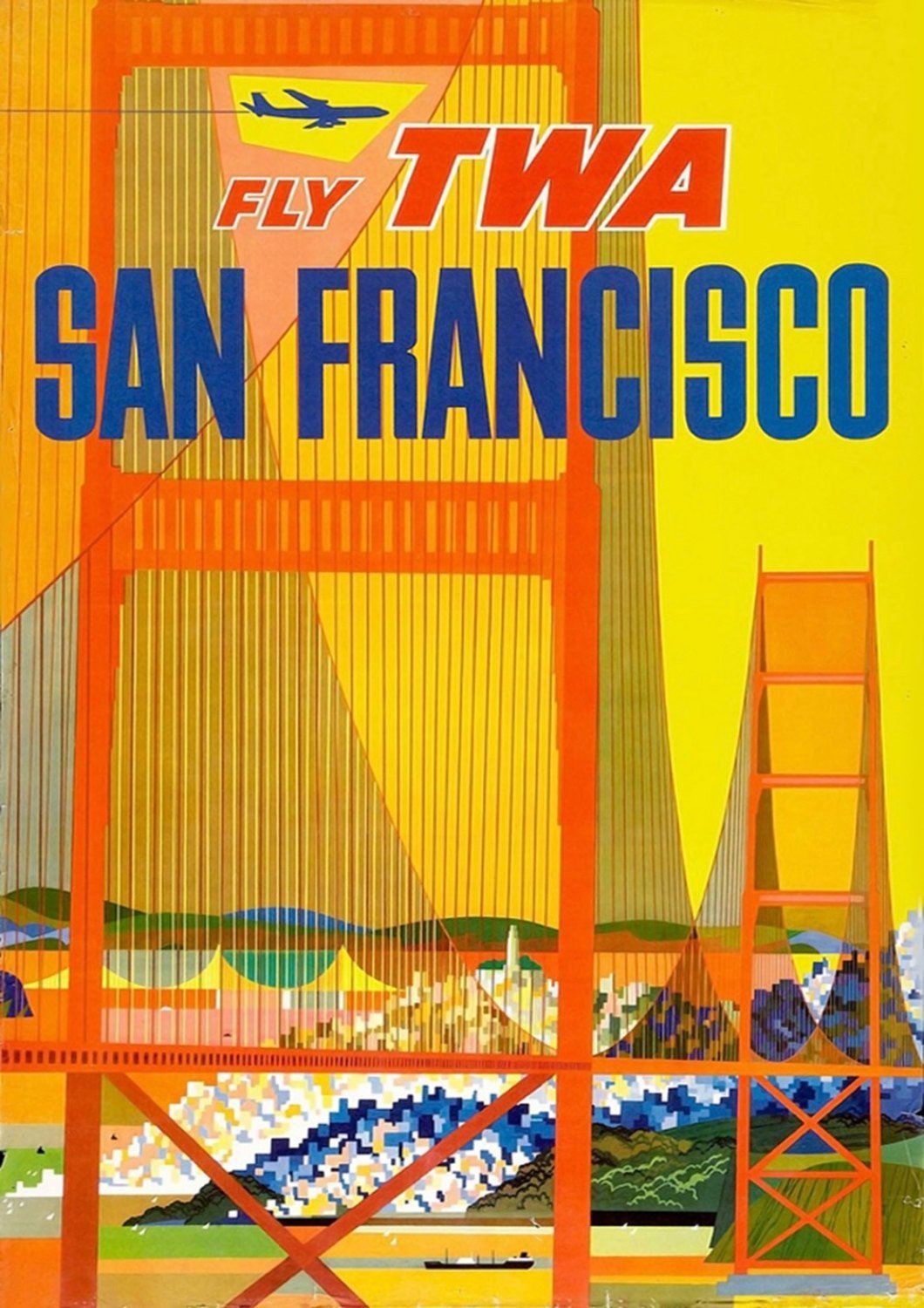 SAN FRANCISCO POSTER: Golden Gate Bridge Print - Pimlico Prints