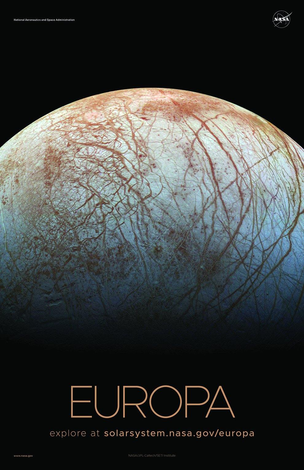 NASA EUROPA POSTERS: Solar System Series - Pimlico Prints
