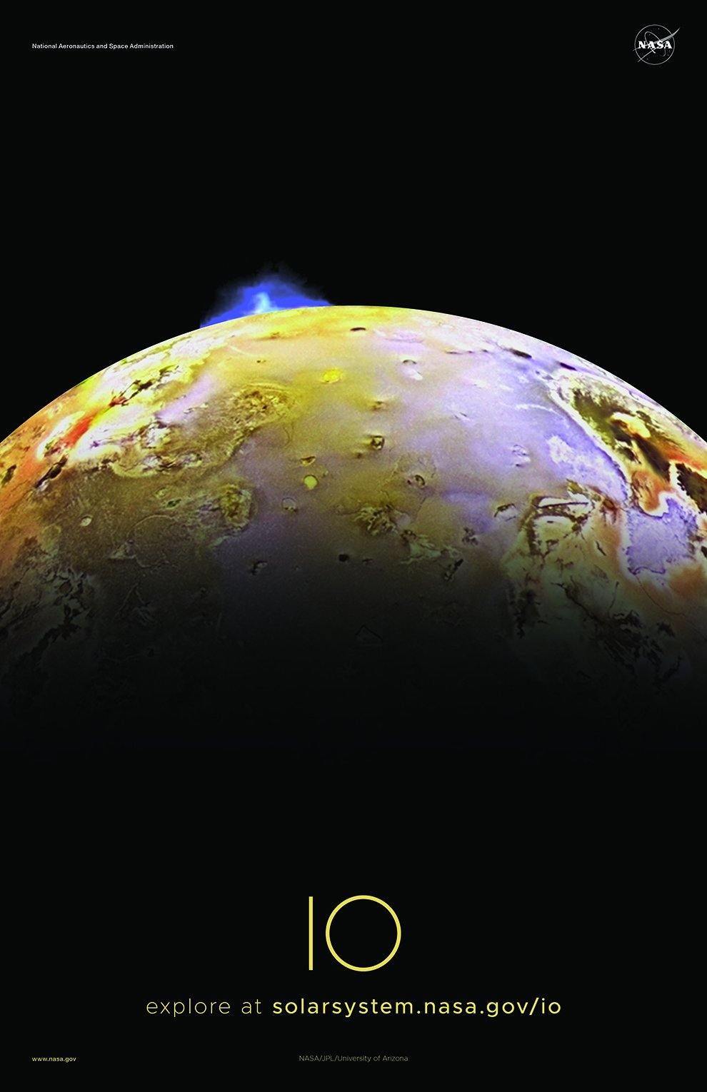 NASA IO POSTERS: Solar System Series Jupiter Moon Prints - Pimlico Prints