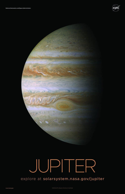 NASA JUPITER POSTERS: Solar System Series Wall Prints - Pimlico Prints