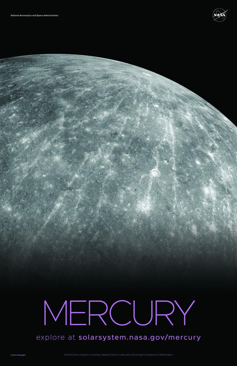 NASA MERCURY POSTERS: Solar System Series Planet Prints - Pimlico Prints