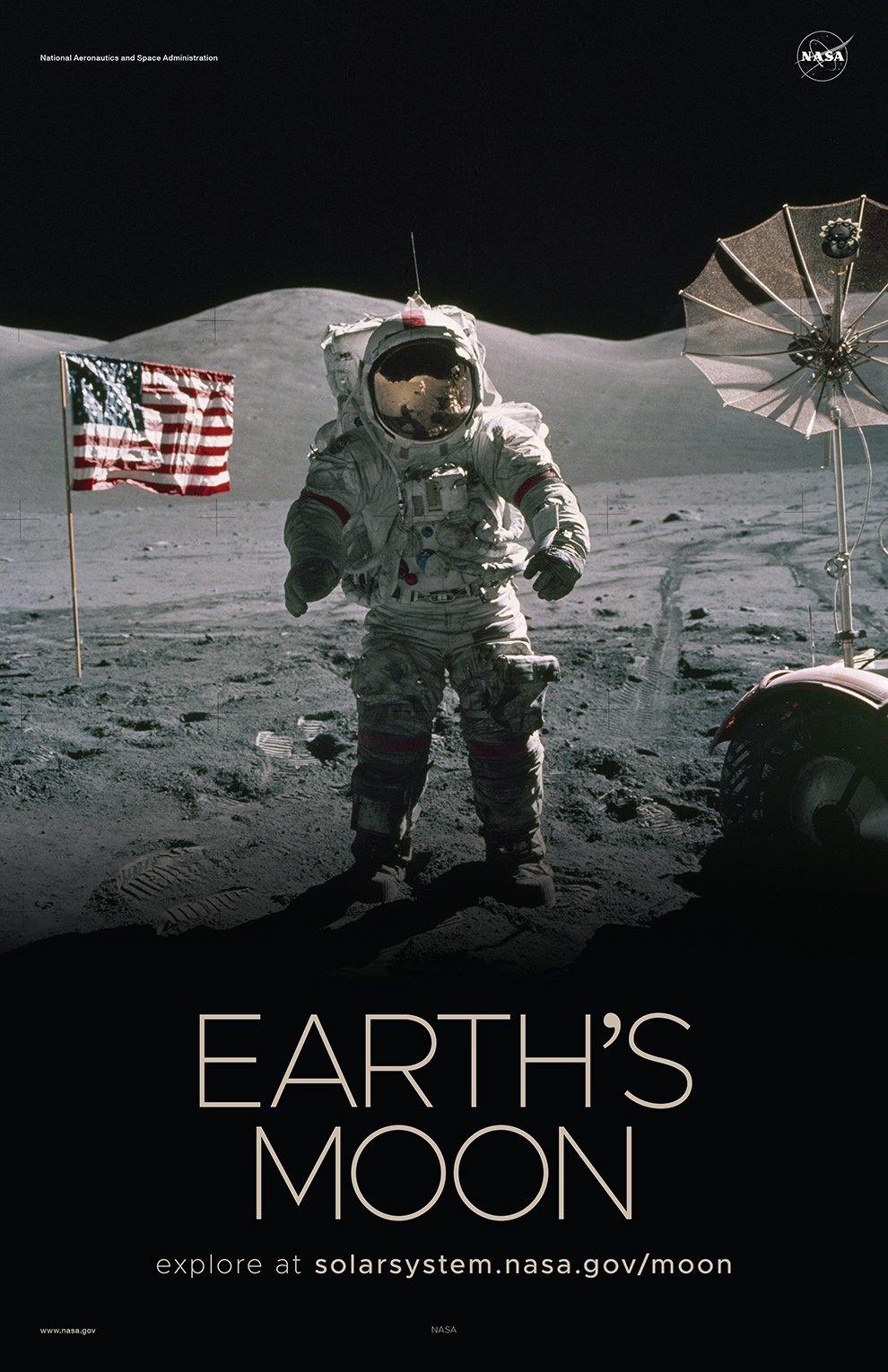 Moon 2001 NASA MOON POSTERS: Solar System Series Moon Landing Photography Prints ...