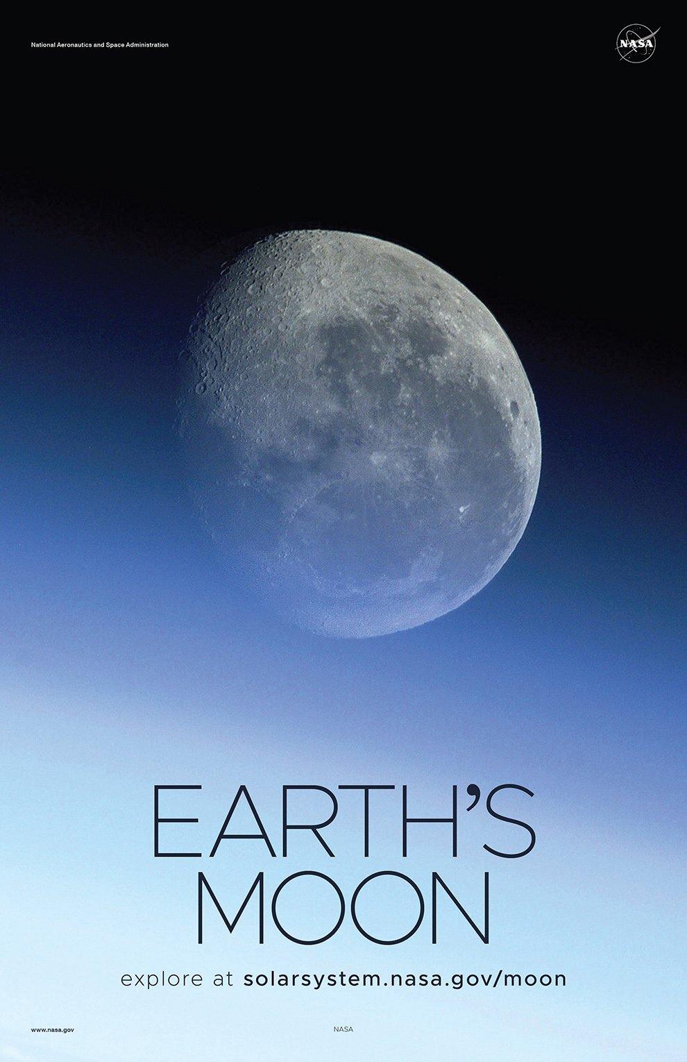 NASA MOON POSTERS: Solar System Series Moon Landing Photography Prints - Pimlico Prints