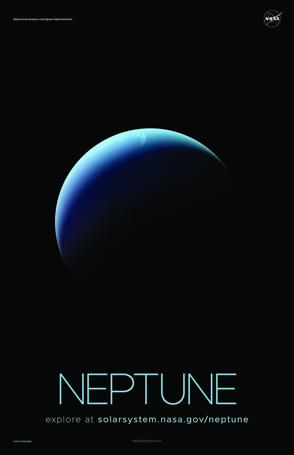 NASA NEPTUNE POSTERS: Solar System Series - Pimlico Prints