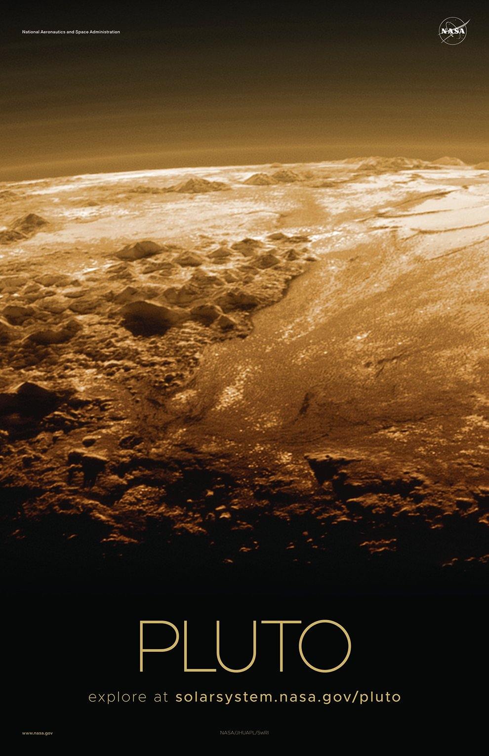 NASA PLUTO POSTERS: Solar System Series - Pimlico Prints