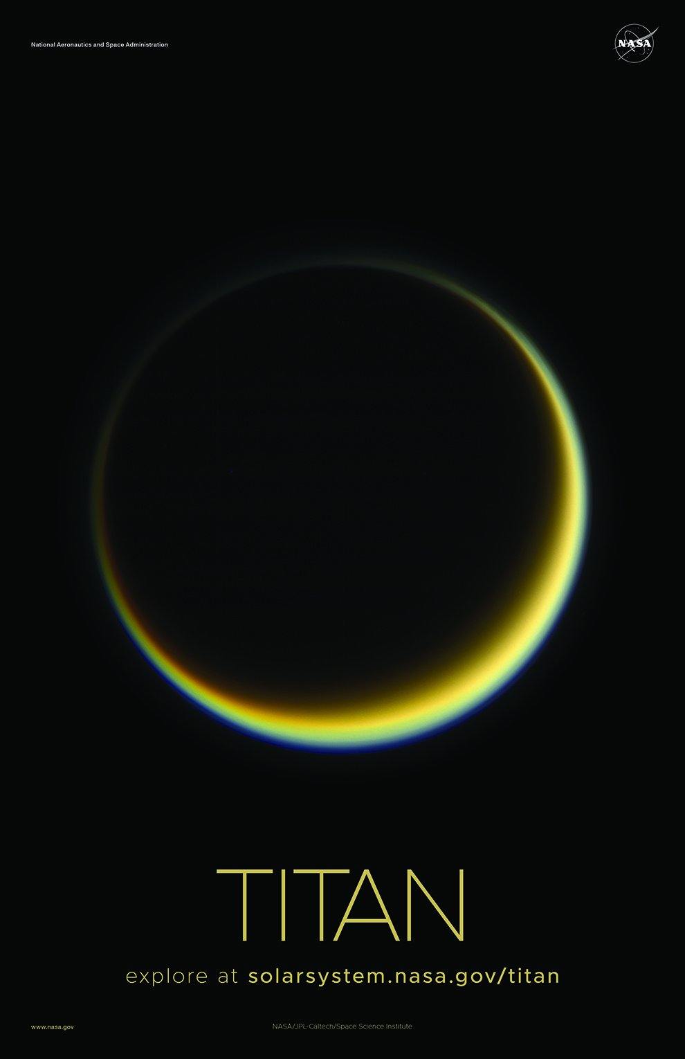 NASA TITAN POSTERS: Solar System Series Prints - Pimlico Prints