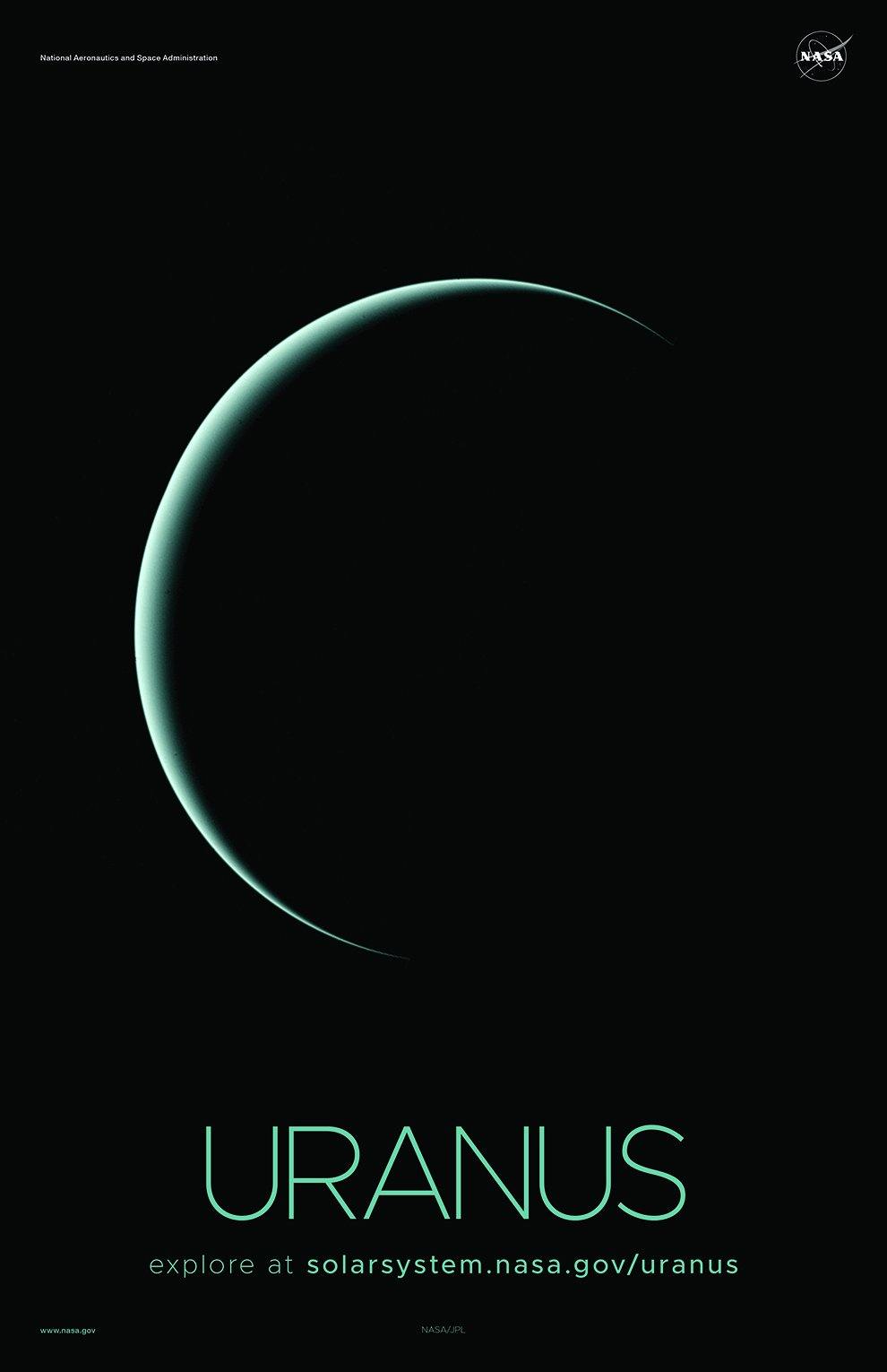 NASA URANUS POSTERS: Solar System Series - Pimlico Prints