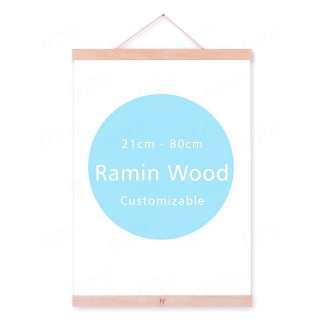 WOODEN POSTER HANGERS: Magnetic Bars to Display Art Prints - Pimlico Prints