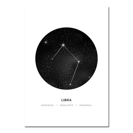 Constellation Nursery Wall Art Canvas Poster Prints Astrology Sign Minimalist Geometric Painting Nordic Kids Decoration Pictures - Pimlico Prints