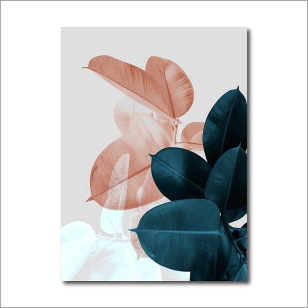 CONTEMPORARY PLANT PRINTS: Floral Leaf Canvas Art Wall Hangings - Pimlico Prints