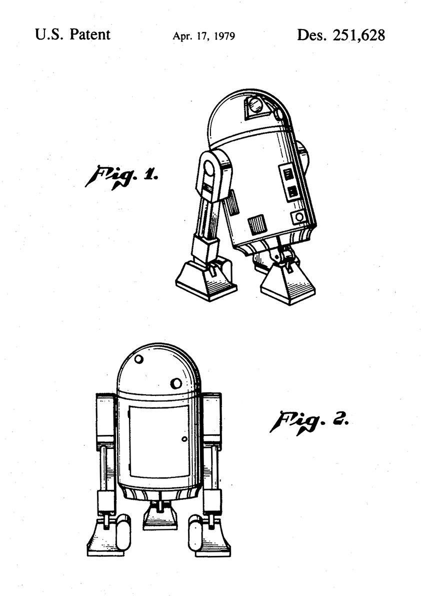 R2-D2 PRINT: Star Wars Patent Design Artwork Poster - Pimlico Prints