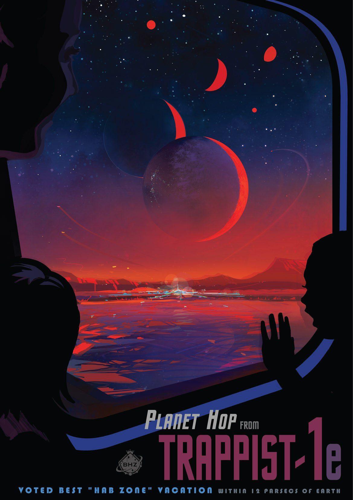 TRAPPIST POSTER: NASA 'Exoplanet' Space Print - Pimlico Prints